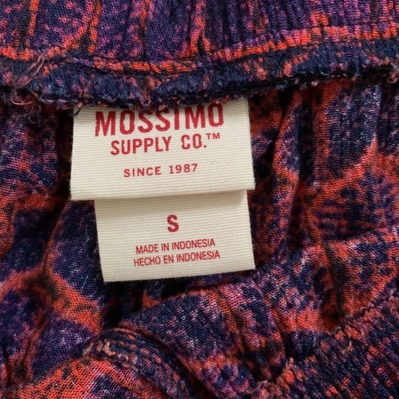 Mossimo Lace Trimmed Navy Blue/Red Print Pull On Shorts-Size S - Picture 6 of 8